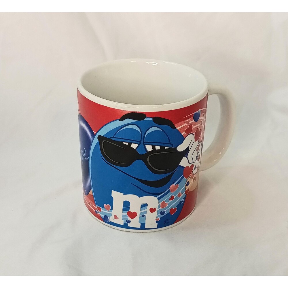 Vintage Blue M&M Valentines Mug by Galerie
